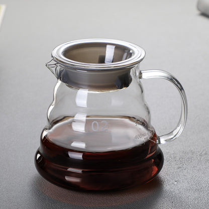 Hand-poured glass coffee pot