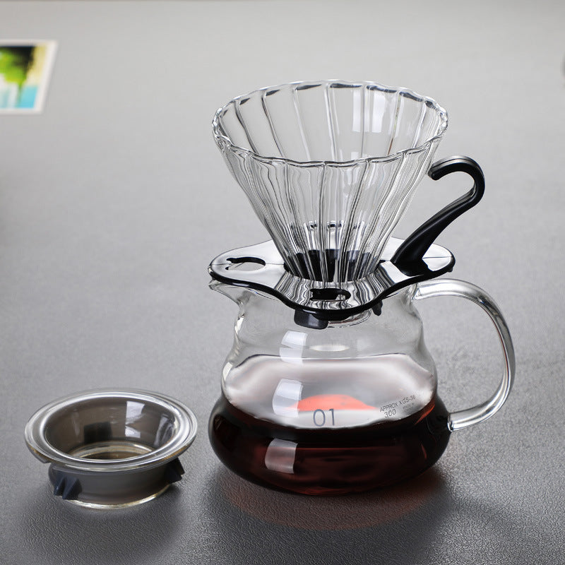 Hand-poured glass coffee pot