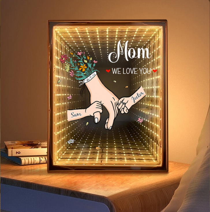 Hand-Pull Mirror Lamp with Light