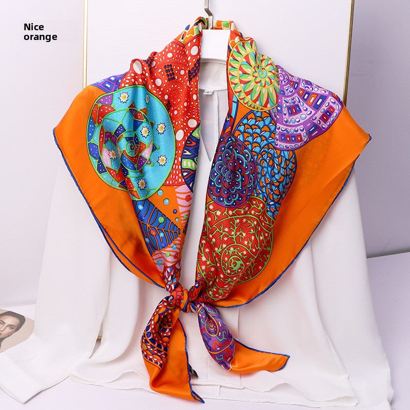 Hand-Rolled Mulberry Silk Square Scarf