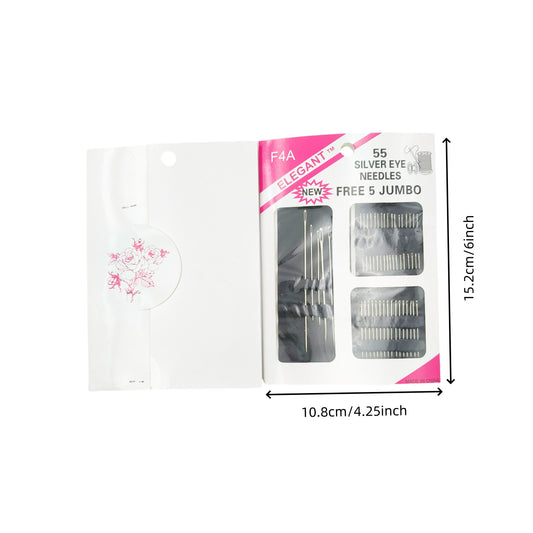 Hand Sewing Needles with Large Eye (55 or 60 Pieces)