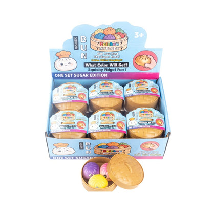 Hand-squeezed stress-relief bun toy with slow rebound