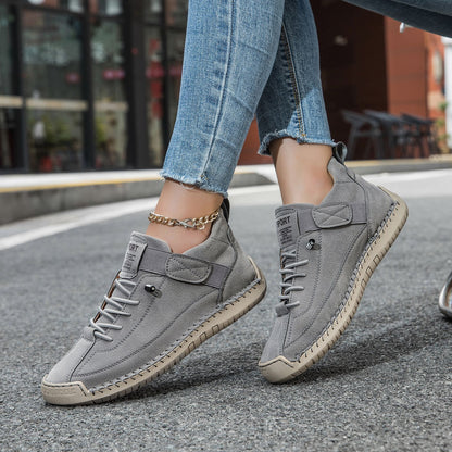 Hand-Stitched Women Casual Shoes with Soft Sole
