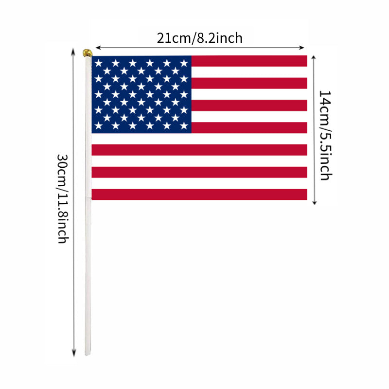 Hand Waving Flag with Pole