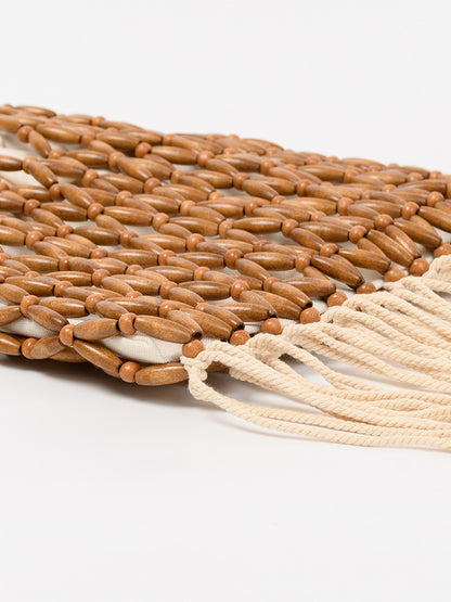Hand-Woven Beaded Tassel Bag