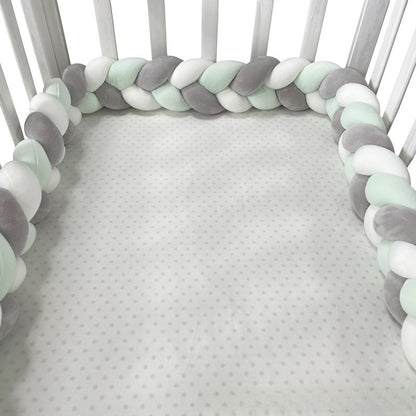 Hand-Woven Braided Baby Crib Bedding Safety Barrier