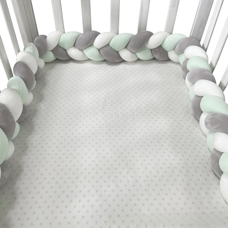 Hand-Woven Braided Baby Crib Bedding Safety Barrier