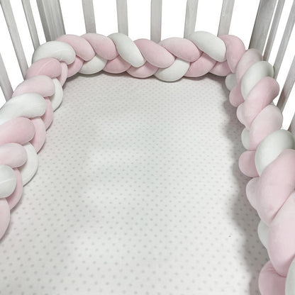Hand-Woven Braided Baby Crib Bedding Safety Barrier