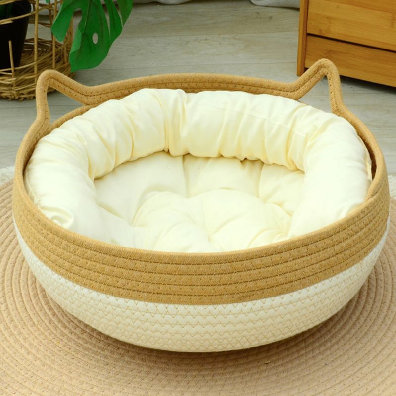 Hand-woven cat bed