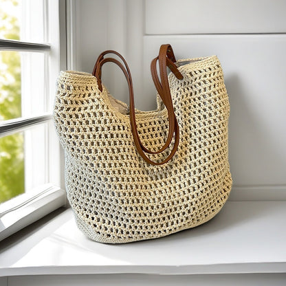 Hand Woven Cotton Beach Tote Bag