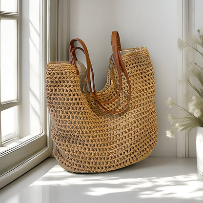 Hand Woven Cotton Beach Tote Bag