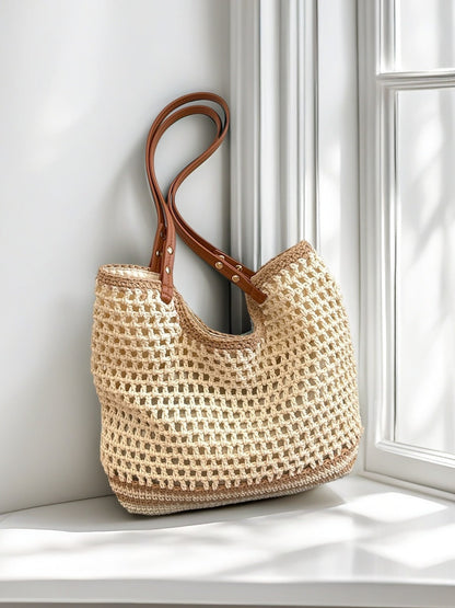 Hand Woven Cotton Beach Tote Bag