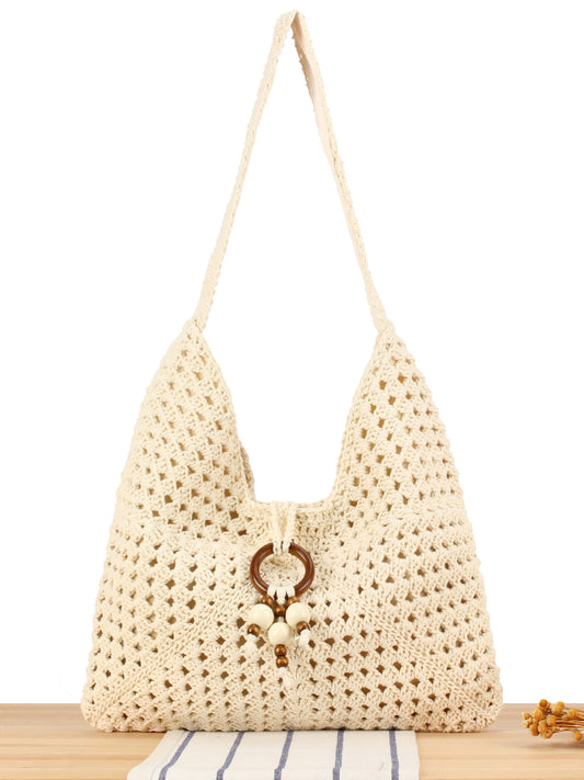 Hand-Woven Cotton Rope Single-Shoulder Bag
