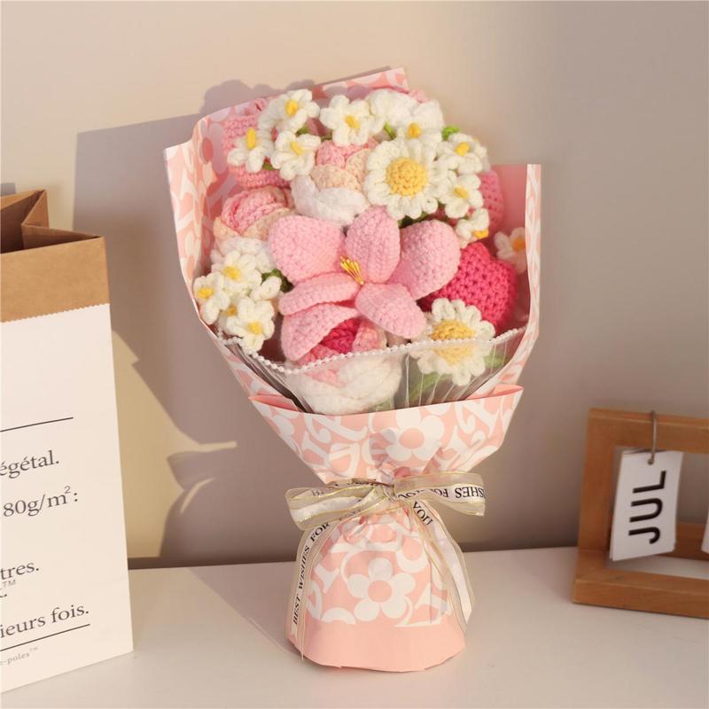Hand-woven crochet bouquet