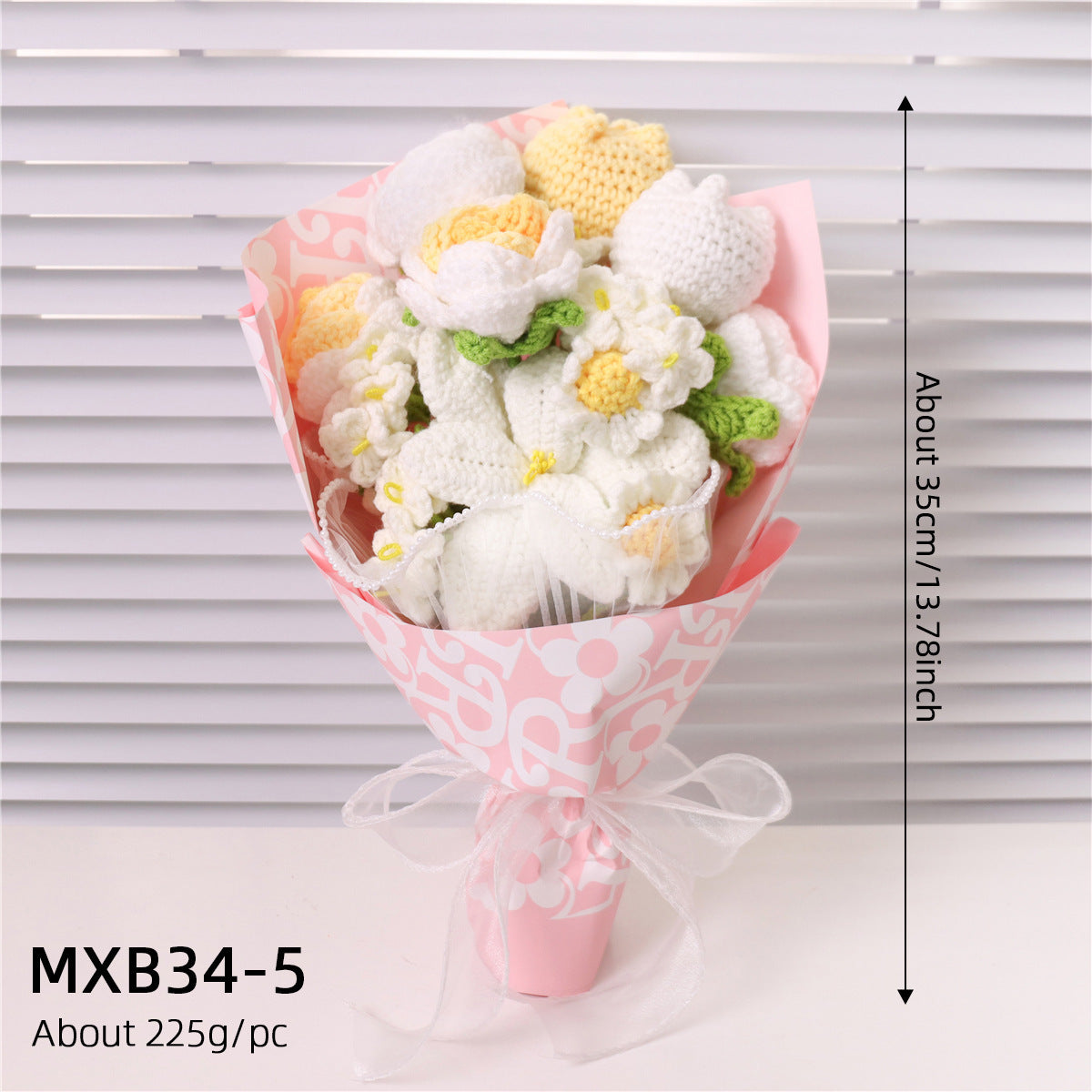 Hand-woven crochet bouquet