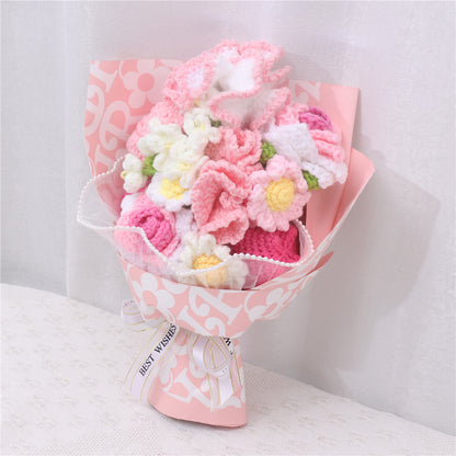Hand-woven crochet bouquet