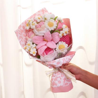Hand-woven crochet bouquet