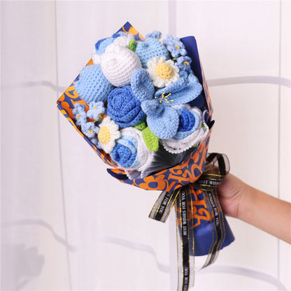 Hand-woven crochet bouquet