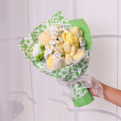 Hand-woven crochet bouquet