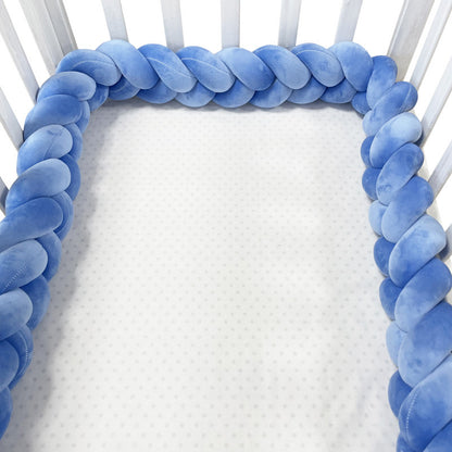 Hand-Woven Knotted Baby Crib Bumper Soft Protective Bed Barrier