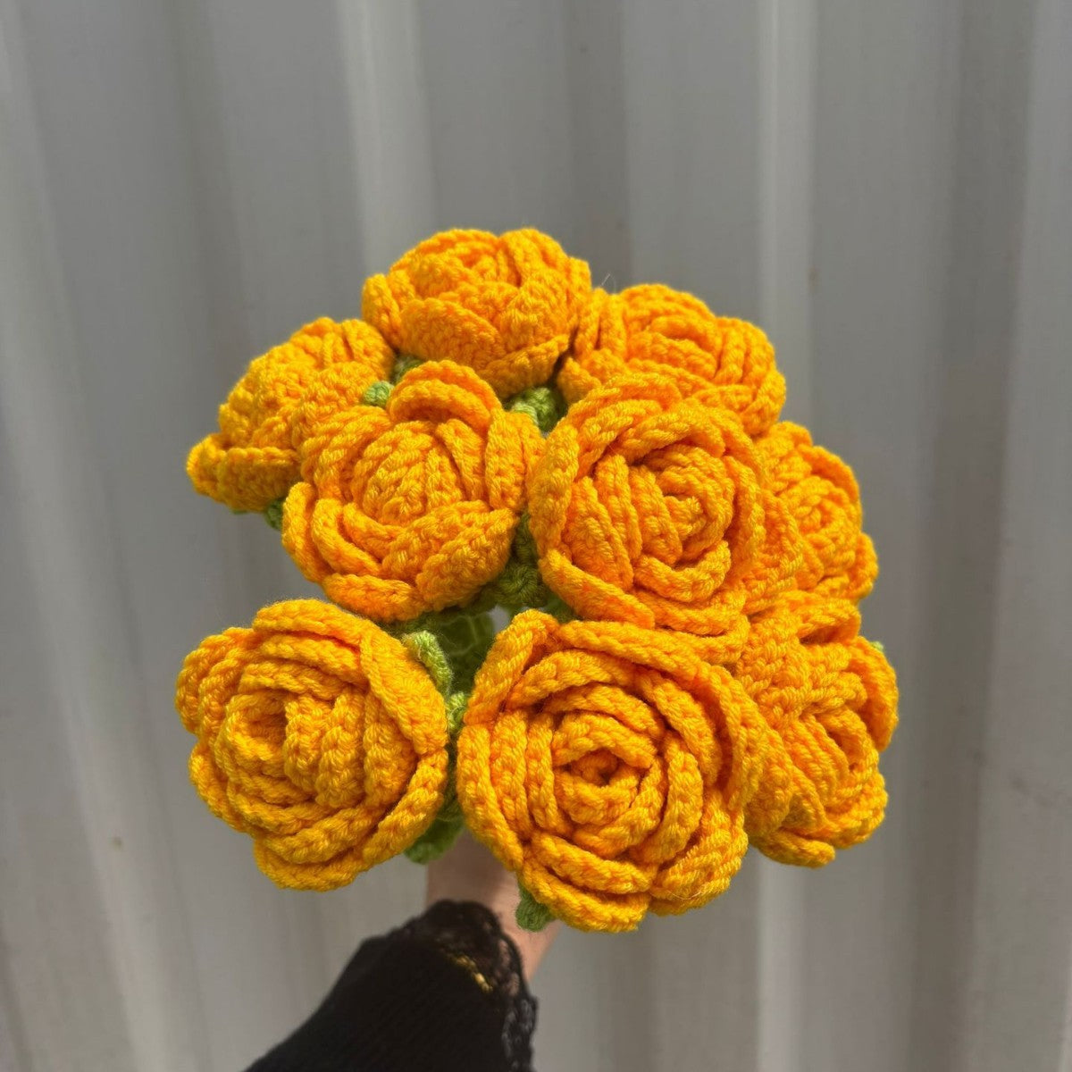 Hand-woven rose flowers