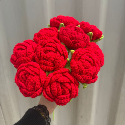 Hand-woven rose flowers