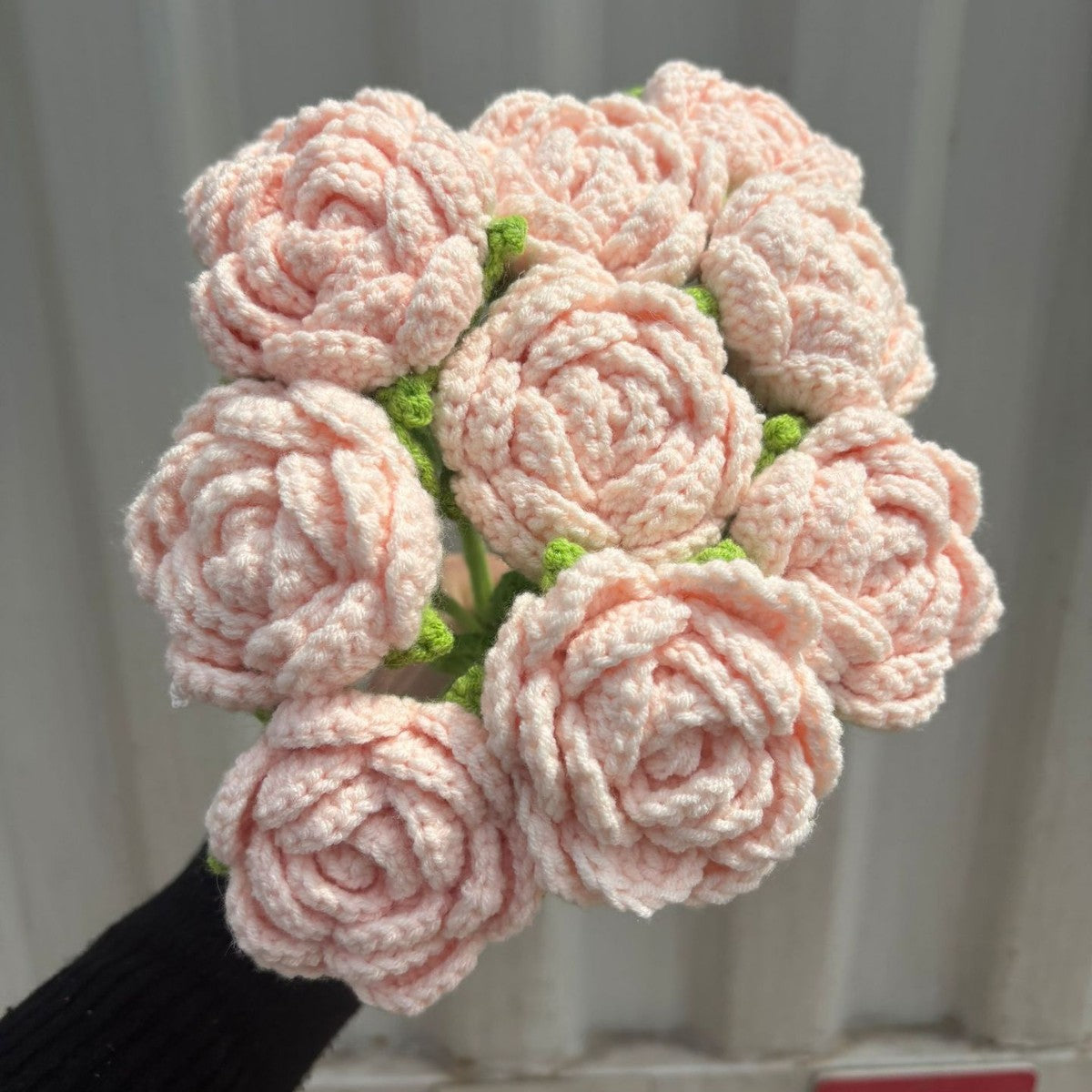 Hand-woven rose flowers