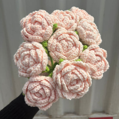 Hand-woven rose flowers