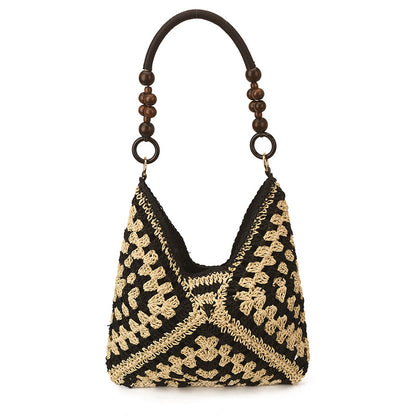 Hand-Woven Straw Bag