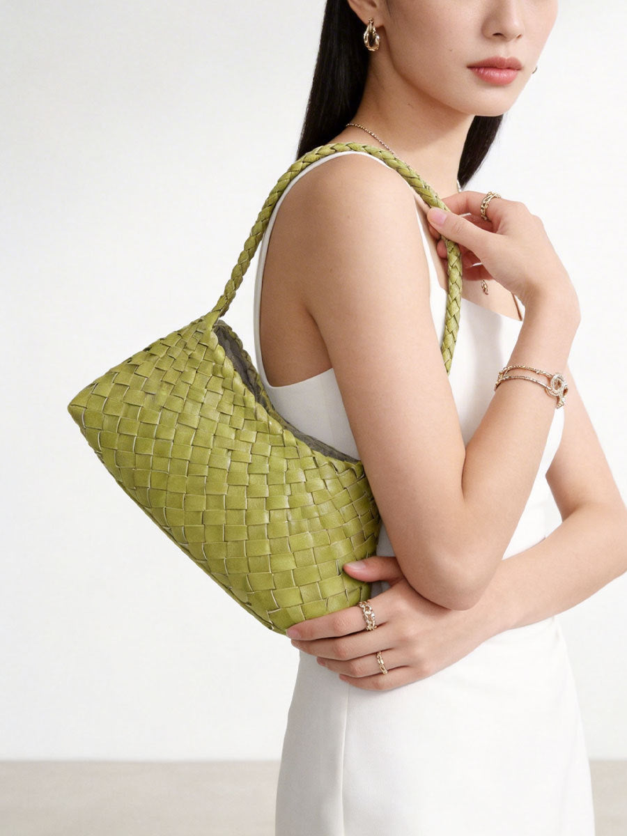 Hand-Woven Tote Bag Shoulder Handbag