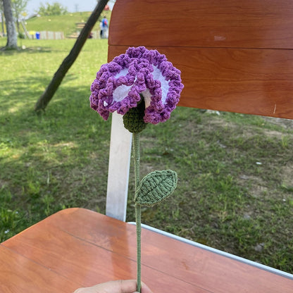 Hand-Woven Wool Knitted Flowers