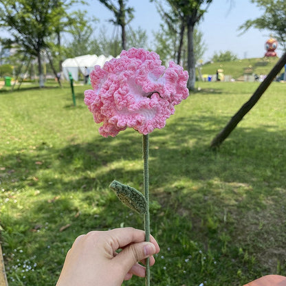 Hand-Woven Wool Knitted Flowers