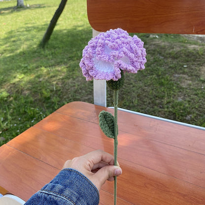 Hand-Woven Wool Knitted Flowers