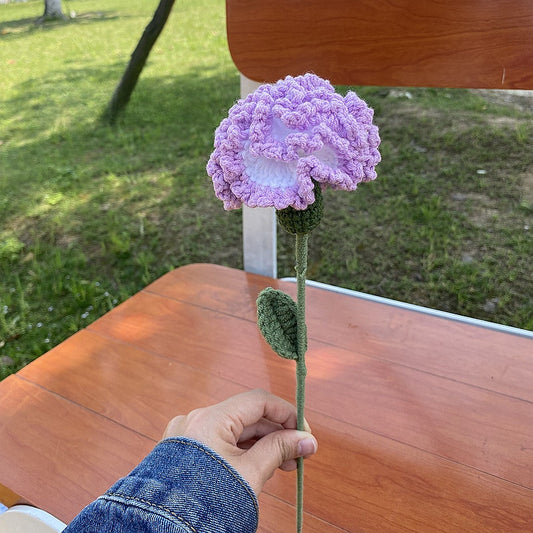 Hand-Woven Wool Knitted Flowers