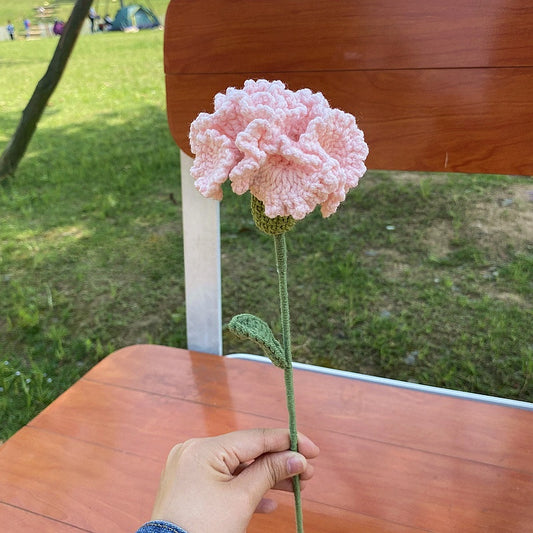 Hand-Woven Wool Knitted Flowers