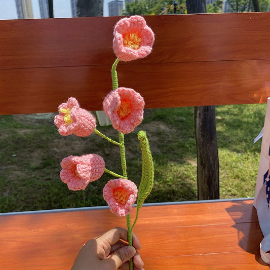 Hand-Woven Wool Knitted Flowers