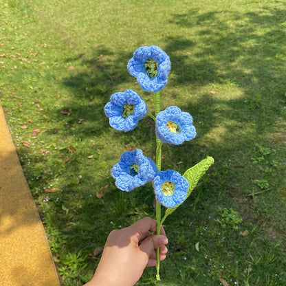Hand-Woven Wool Knitted Flowers