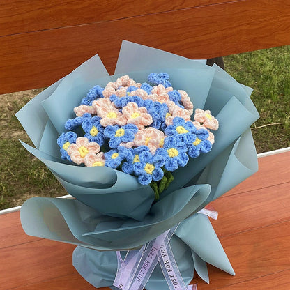 Hand-Woven Wool Knitted Flowers