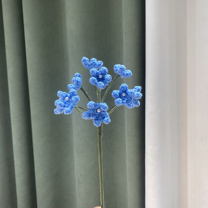 Hand-Woven Wool Knitted Flowers