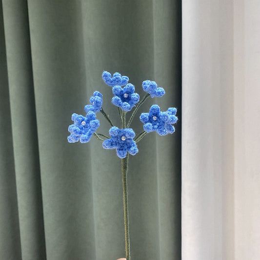 Hand-Woven Wool Knitted Flowers
