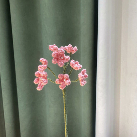 Hand-Woven Wool Knitted Flowers