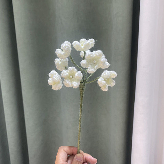 Hand-Woven Wool Knitted Flowers