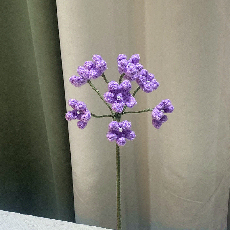 Hand-Woven Wool Knitted Flowers