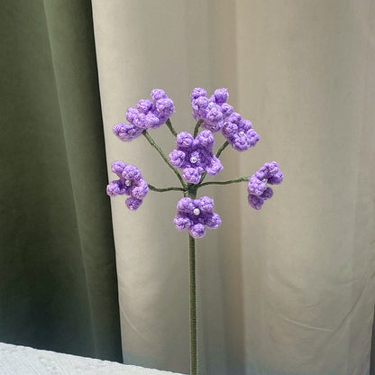 Hand-Woven Wool Knitted Flowers