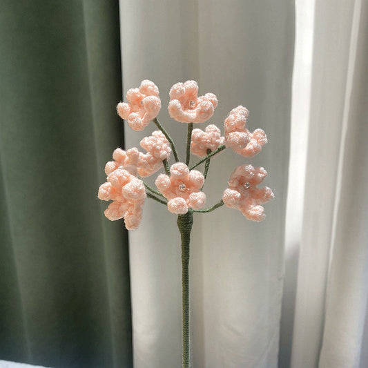 Hand-Woven Wool Knitted Flowers