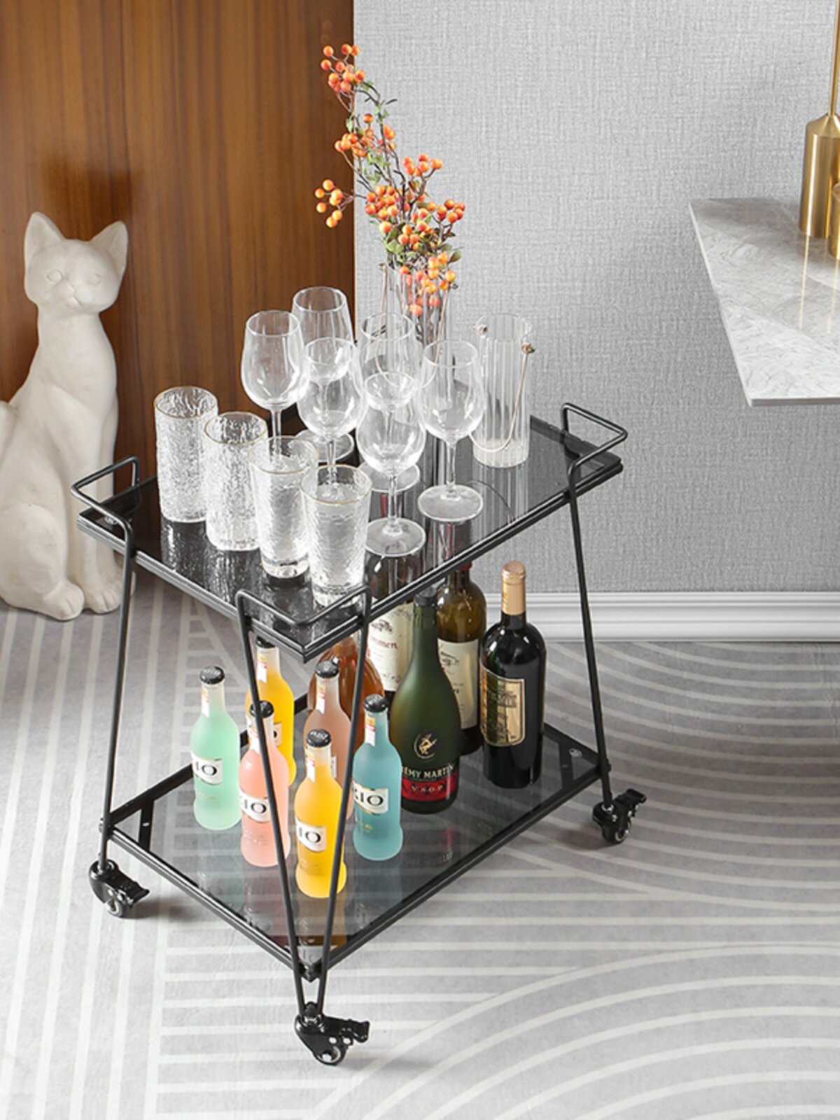Handcart storage rack