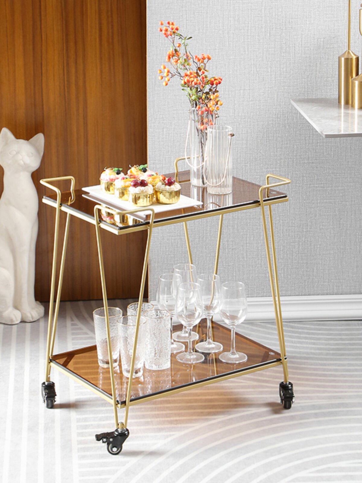 Handcart storage rack