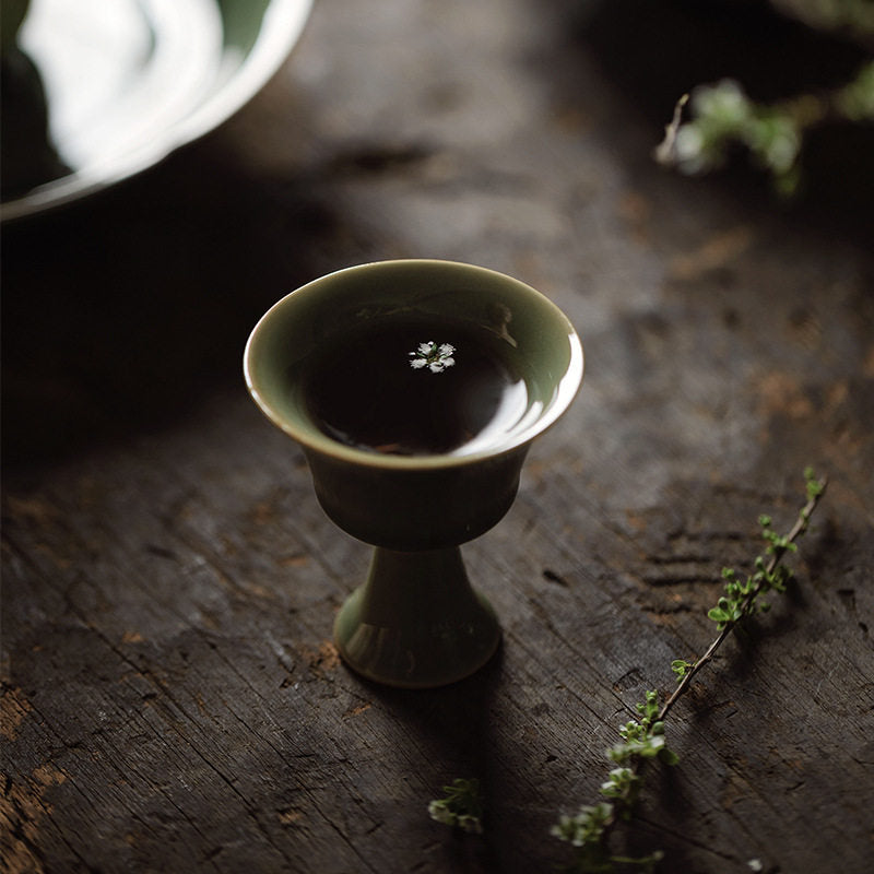 Handcrafted Ceramic High-Handled Tea Cup