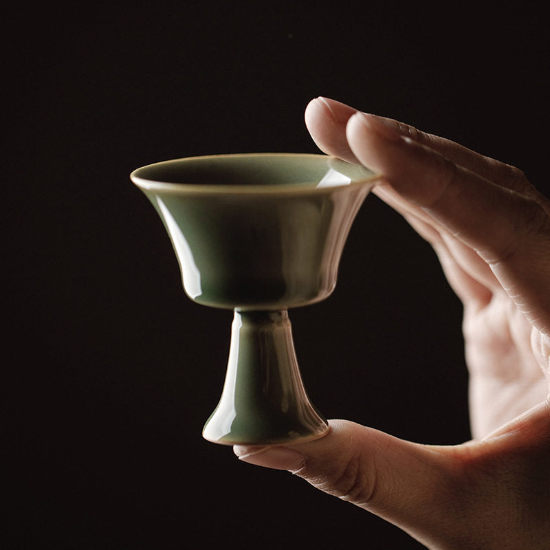 Handcrafted Ceramic High-Handled Tea Cup