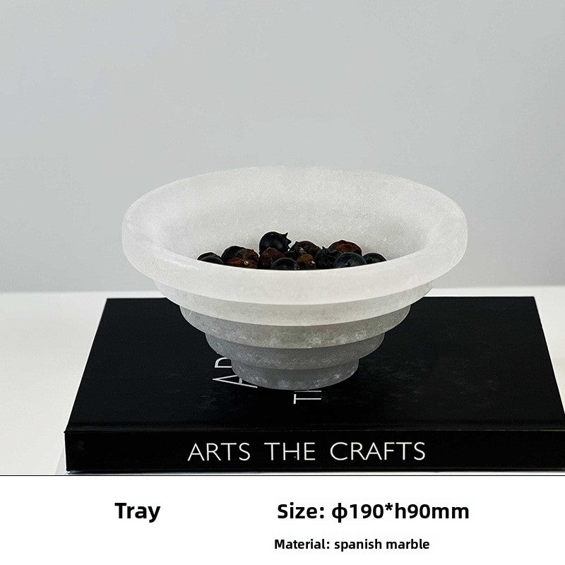 Handcrafted Marble Decorative Storage Tray